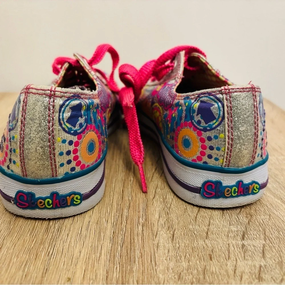 Skechers Kids' Colorful Light up Shoes - Pink and Multicolor